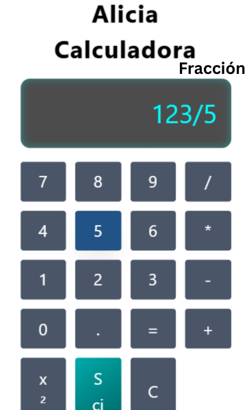 Calculadora Alicia Fracción